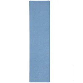 Snapstyle Feinschlingen Velour Läufer Teppich 80 x 240 cm Blau