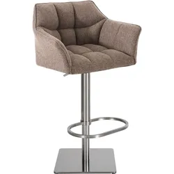 CLP Barhocker Damaso Stoff terrabraun/edelstahl