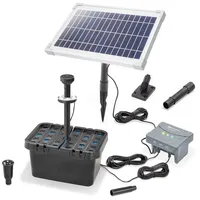 esotec Solar Teichfilterset Profi 8/400 mit LED und Lifepo4 Akku, 100951