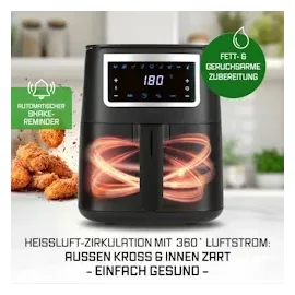 GOURMETmaxx Heißluftfritteuse 4 L schwarz