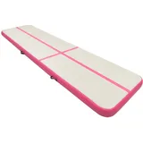 vidaXL Aufblasbare Gymnastikmatte mit Pumpe 800x100x15 cm PVC Rosa