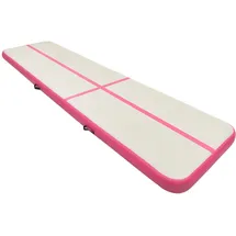 vidaXL Aufblasbare Gymnastikmatte mit Pumpe 800x100x15 cm PVC Rosa