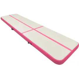 vidaXL Aufblasbare Gymnastikmatte mit Pumpe 800x100x15 cm PVC Rosa
