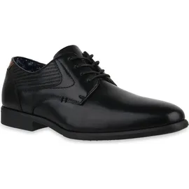 Stiefelparadies Herren Klassische Schnürer in Schwarz,