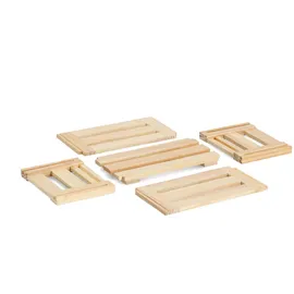 Zeller Leisten Aufbewahrungskiste 29,5 x 19,6 cm 20-tlg. braun