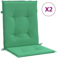 VidaXL Gartenstuhlauflagen für Niedriglehner 2 Stk. Grün 100x50x3 cm