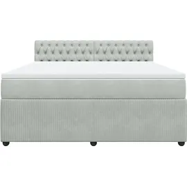 vidaXL Boxspringbett 180 x 200 cm Hellgrau