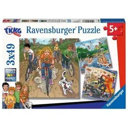 RAVENSBURGER 08066 Kinderpuzzle - TKKG, Abenteuer mit TKKG 3x49 Teile