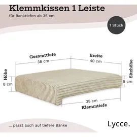 lycce Klemmkissen 1 Leiste Cordstoff extra Polsterung