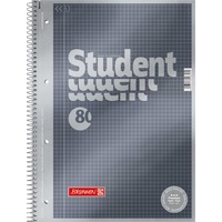 Brunnen Collegeblock Student Premium anthrazit-metallic A4 mit Innenrand, 80 Blatt (10-67 142)