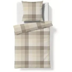 fleuresse Bettwäsche Porto 135 x 200 cm Satin Beige