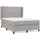 vidaXL Boxspringbett mit Matratze Hellgrau 140x200 cm Stoff