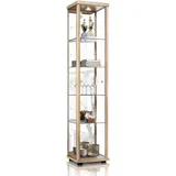 K-Möbel Vitrine Sammlervitrine 176 x 37 x 33 cm Braun