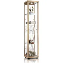 K-Möbel Vitrine Sammlervitrine 176 x 37 x 33 cm Braun
