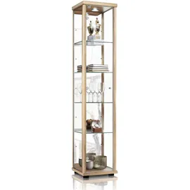K-Möbel Vitrine Sammlervitrine 176 x 37 x 33 cm Braun