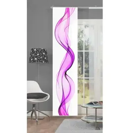 Home fashion Edmonton Schiebevorhang Klettband 60 x 245 cm beere