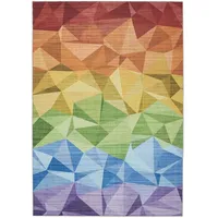 benuta Teppich, Mehrfarbig, Kunststoff, Abstrakt, Rechteckig, 140x200 cm, Oeko-Tex® Standard 100, in verschiedenen Größen erhältlich, rutschfeste Unterfläche, waschbar, Teppiche & Böden, Teppiche