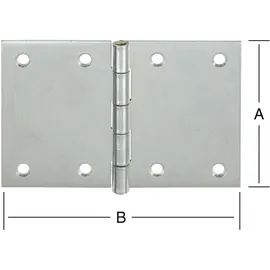 Vormann Scharnier breit 50x75 mm Edelstahl