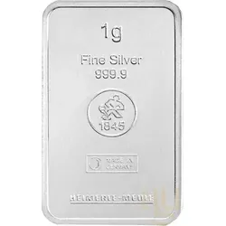 1 Gramm Silberbarren