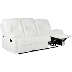 3-Sitzer Sofa weiß manuell verstellbar BERGEN