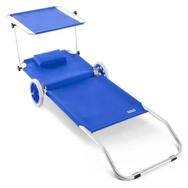 CASARIA Sonnenliege Klappbar 115 x 60 x 22 cm Blau