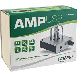 InLine AmpUSB, Hi-Res AUDIO HiFi DSD Kopfhörer-Röhrenverstärker, 384kHz/32-Bit