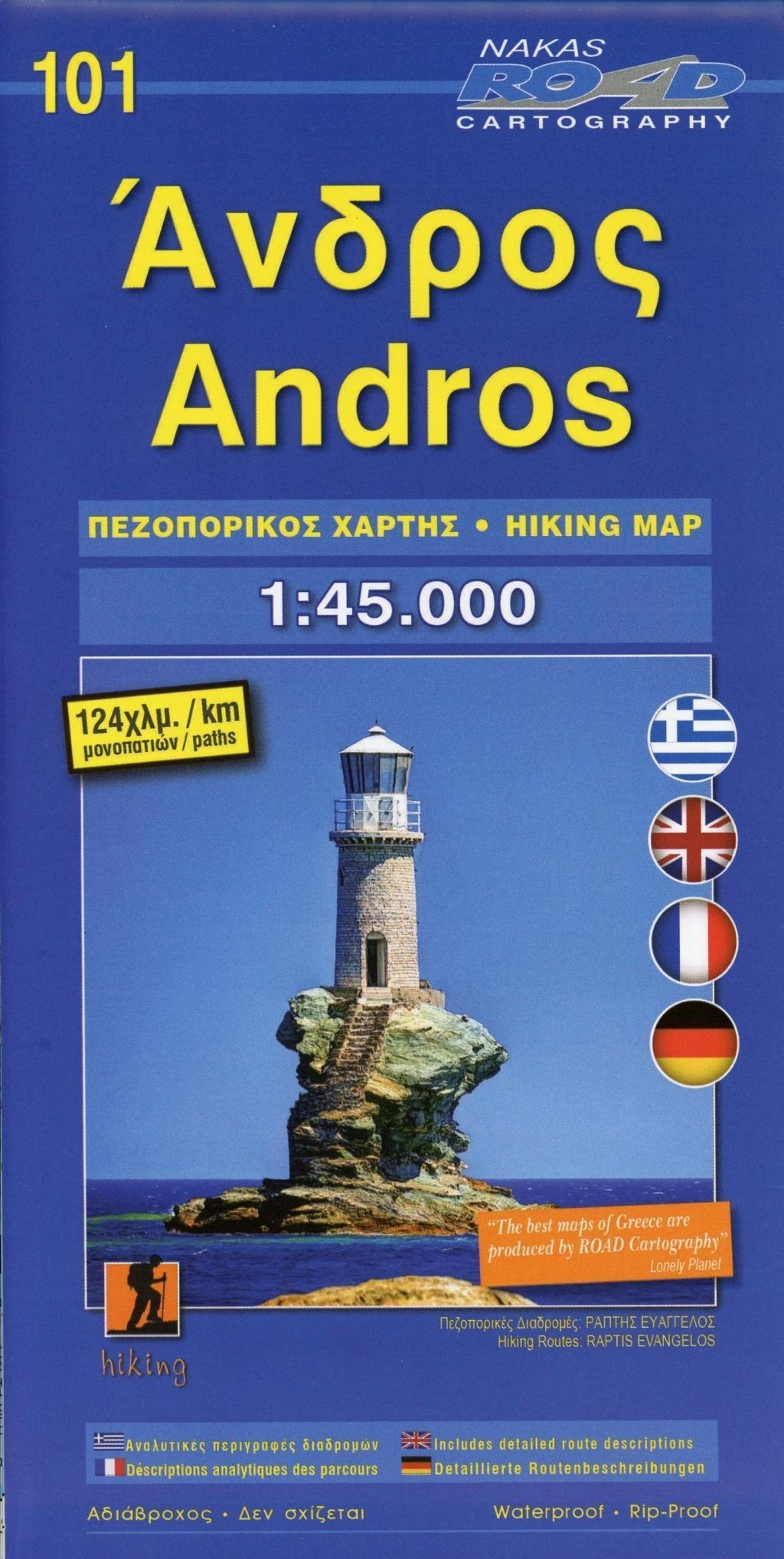 Andros 1 : 45 000  Karte (im Sinne von Landkarte)