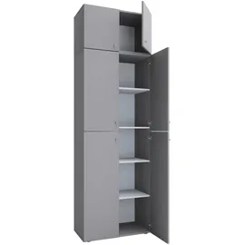 VCM Drehtürenschrank Lona 70 x 223 x 39 cm Grau