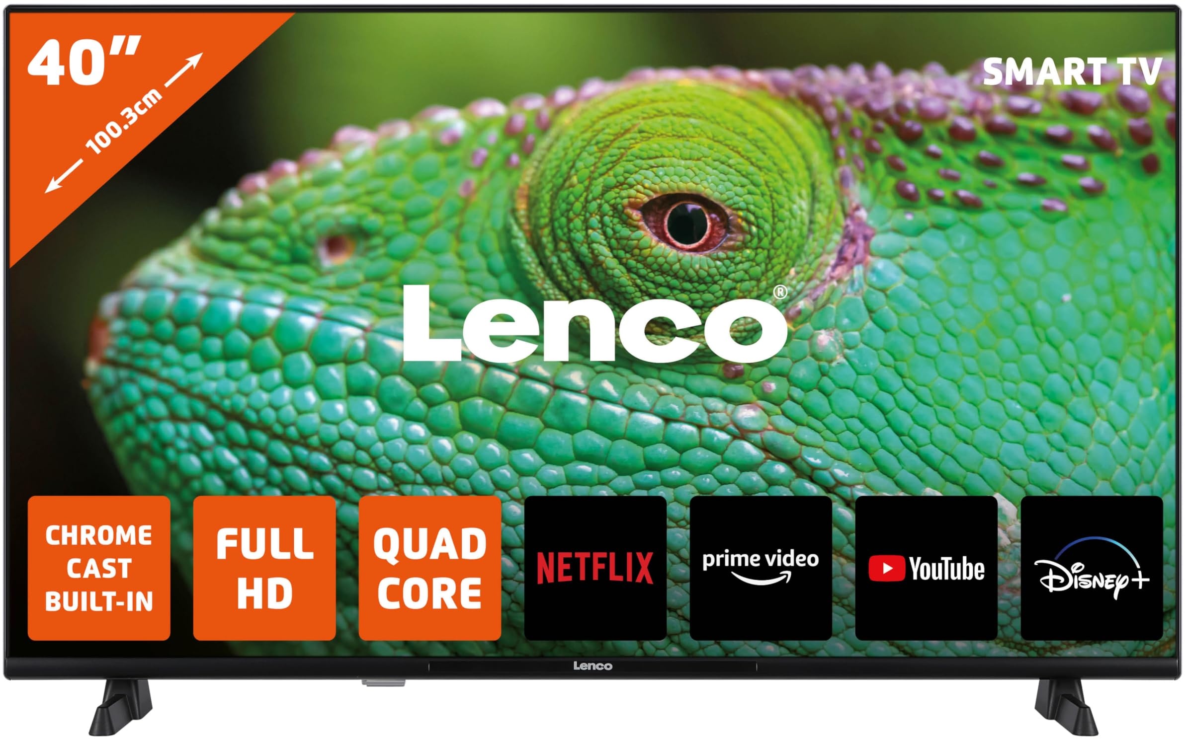 Lenco LED-4044BK - 40-Zoll Android-Smart-TV, Full HD, 2024, schwarz