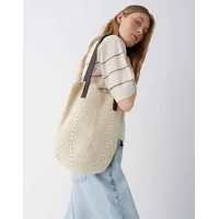 Opus Asole Shopper Baumwolle Beige