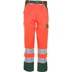 Warnschutz Bundhose "KONTRAST" - 98 - orange/grün
