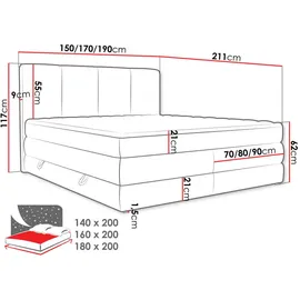 Mirjan24 Point 180 x 200 cm H3 Braun