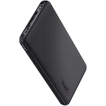 Trust Mobile Primo Dünne Powerbank Schnellladefunktion 10000 mAh, Nachhaltig, USB C Externer Akku, Tragbares Ladegerät 3A, Power Bank Handy, Smartphone, iPhone, iPad, Samsung, Xiaomi, Tablet