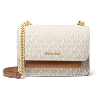 Michael Kors Claire Small Umhängetasche Kunstleder White