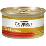 Purina Gourmet Gold Rind- und Hühnerfleisch gemischt gedünstet und gesalzen 85G