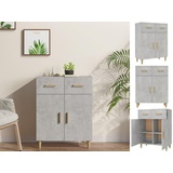 vidaXL Sideboard Betongrau 69,5x34x89 cm Holzwerkstoff