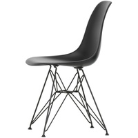 Vitra - Eames Plastic Side Chair DSR, basic dark / tiefschwarz (Filzgleiter basic dark)