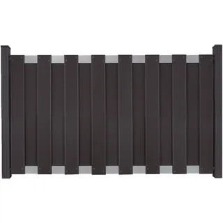 GROJA Vorgartenzaun aus BPC 180 x 90 cm Anthrazit Querriegel EV1