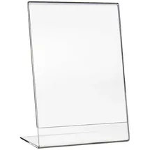 HMF 46934 Acryl Tischaufsteller schräg, DIN A4 Hochformat Glasklar