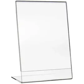 HMF 46934 Acryl Tischaufsteller schräg, DIN A4 Hochformat Glasklar