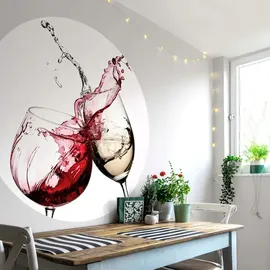 wall-art Runde Vliestapete 140 cm x 14 m mehrfarbig 35001000