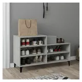 vidaXL Schuhregal 102 x 36 x 60 cm Betongrau / grau