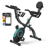 MERACH 4-in-1 Heimtrainer Klappbar Hometrainer Fahrrad mit LCD Monitor und Ha...