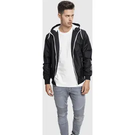 URBAN CLASSICS Contrast Windrunner schwarz L