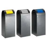 Proregal Wertstoffsammler 60 l Grau-Blau