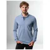 Trigema Poloshirt Modisches mit langen Armen«, Gr. XXXL, pearl-blue, , 79941768-XXXL