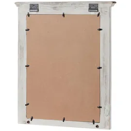 MASSIVMOEBEL24.DE Wandspiegel Mango / Akazie 68 x 5 x 79 cm Weiß