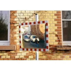 Verkehrsspiegel aus Edelstahl 400 x 600, für aggressive Umweltbedingungen
