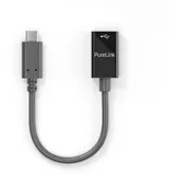 PureLink USB-C auf USB-A Adapter - USB 3.1 Gen 1 - iSerie - schwarz - 0,10m