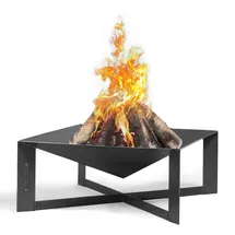 Cook King Feuerschale CUBA Ø 70 cm Schwarz
